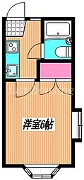 アーバンハイツ関町 1Kの間取図画像