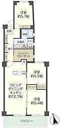 宮前平パームハウスA棟 3LDKの間取図画像