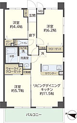 ルピナス綱島弐番館 3LDKの間取図画像