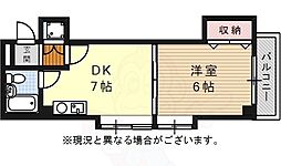 カーサu 1DKの間取図画像