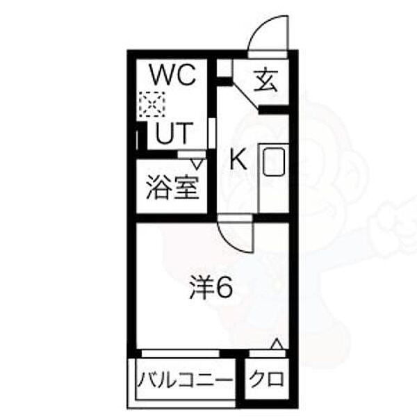 ロ・ハス千種 ｜愛知県名古屋市東区豊前町１丁目(賃貸アパート1K・3階・22.49㎡)の写真 その2