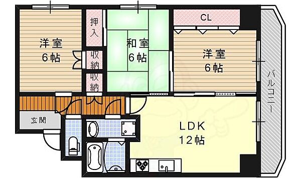 ベルメゾン川名 ｜愛知県名古屋市昭和区広路通７丁目(賃貸マンション3LDK・4階・67.22㎡)の写真 その2