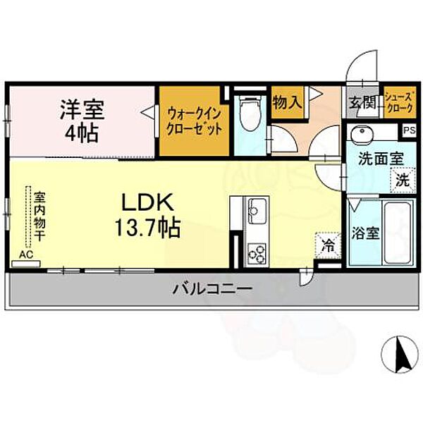 リマーニ池下 202｜愛知県名古屋市千種区春岡１丁目(賃貸アパート1LDK・2階・46.06㎡)の写真 その2