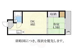 コーポセツダ 1LDKの間取図画像