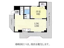 シャトーのむら 1LDKの間取図画像
