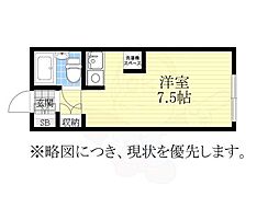 メゾネット信和A ワンルームの間取図画像