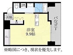 oz alloggio 8階ワンルームの間取り