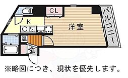 アベニール姫ヶ池 2階1Kの間取り