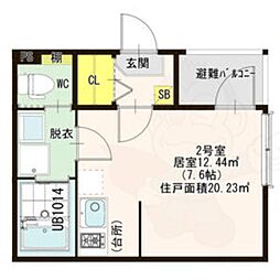名古屋市営桜通線 吹上駅 徒歩9分の賃貸アパート 1階1Kの間取り