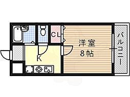 パークハイツ桜山 3階1Kの間取り
