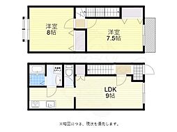 レヴァンテ赤池1 2LDKの間取図画像