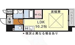 名古屋市営桜通線 新瑞橋駅 徒歩2分の賃貸マンション 7階ワンルームの間取り