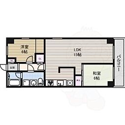 日商岩井丸の内ハイツ 2LDKの間取図画像