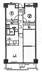 シティ・ファミリー八事Ｓ棟 2階4LDKの間取り