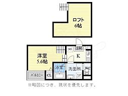名古屋市営桜通線 吹上駅 徒歩6分の賃貸アパート 1階1Kの間取り