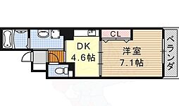 名古屋市営桜通線 瑞穂運動場西駅 徒歩6分の賃貸マンション 5階1DKの間取り