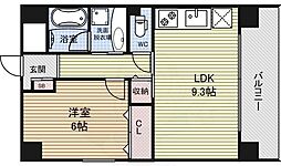 名古屋市営東山線 千種駅 徒歩6分の賃貸マンション 5階1LDKの間取り