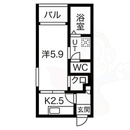 REGALEST豊田本町 2階1Kの間取り