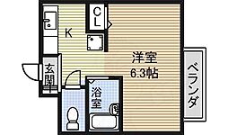 名古屋市営桜通線 吹上駅 徒歩3分の賃貸マンション 1階ワンルームの間取り