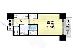 名古屋市営鶴舞線 いりなか駅 徒歩6分の賃貸マンション 3階1Kの間取り