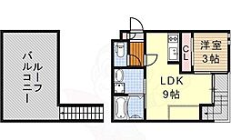名古屋市営名城線 堀田駅 徒歩6分の賃貸アパート 2階1LDKの間取り