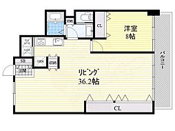 キャッスルハイツ上前津 1LDKの間取図画像