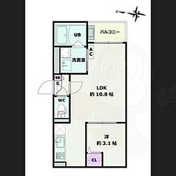 Jack motohoshizaki1 3階1LDKの間取り