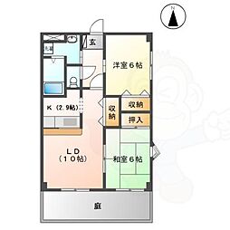 フォレスト高間 2LDKの間取図画像