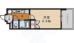 名古屋市営桜通線 御器所駅 徒歩4分の賃貸マンション 4階1Kの間取り