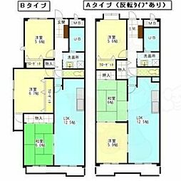 OHSADAハイツ上野公園 3LDKの間取図画像