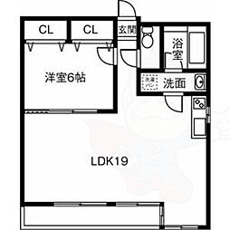 FJ日進通 1LDKの間取図画像