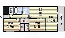 ロフティ上野 2LDKの間取図画像