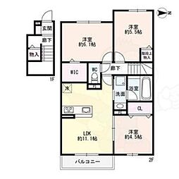 ソレイユ鴻の巣 3LDKの間取図画像