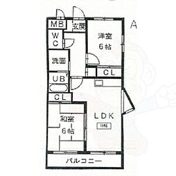 OYAHIGHTS 2LDKの間取図画像