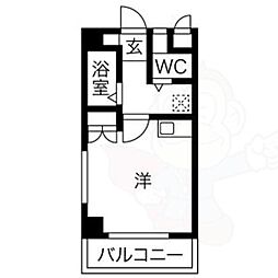 コートロティ 1Kの間取図画像