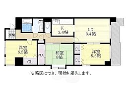 シティ・ファミリー八事S棟 3LDKの間取図画像