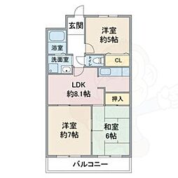 ノダグランデ 3LDKの間取図画像