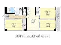 第二ハイツハットリ 3階/-
