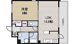 ステージ本山 1LDKの間取図画像