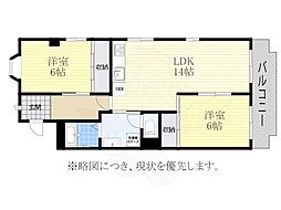 こいけハイツ 2LDKの間取図画像