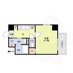 P-SQUAREShumoku3 1Kの間取図画像