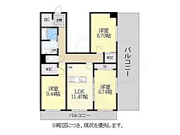 名古屋市千種区千種2丁目マンション 3LDKの間取図画像