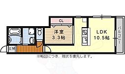 ハウス北原 1LDKの間取図画像