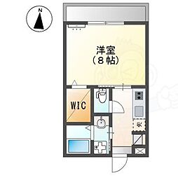アンシャンテ 1Kの間取図画像