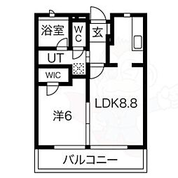 キャストビル豊田 1LDKの間取図画像