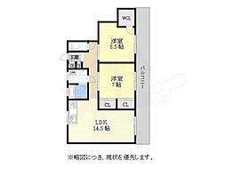 マイアみどり 2LDKの間取図画像