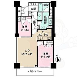 グランスイート千種タワー 2LDKの間取図画像