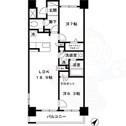 ロイヤルパークス千種 2LDKの間取図画像