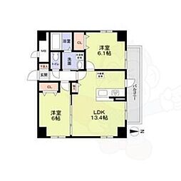P-SQUAREShumoku3 2LDKの間取図画像