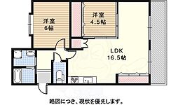 グリーンハイツ名東 2LDKの間取図画像
